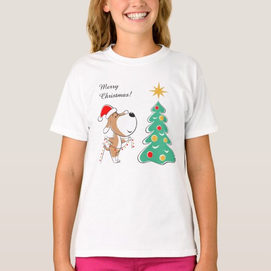 Sinterklaas voor prettige kerstbomen t-shirt (Voorkant)