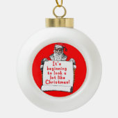Sinterklaas voor sierdoeleinden of keramiek keramische bal ornament (Voorkant)