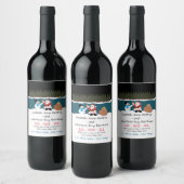 Sinterklaas voor Snowman Wine Label Wijn Etiket (Flessen)