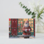 Sinterklaas voor Speelgoed AI Art Briefkaart (Staand voorkant)