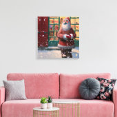 Sinterklaas voor Speelgoed AI Art Canvas Afdruk (Insitu (Woonkamer))