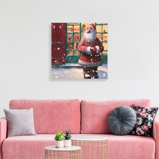 Sinterklaas voor Speelgoed AI Art Canvas Afdruk (Insitu (Woonkamer))
