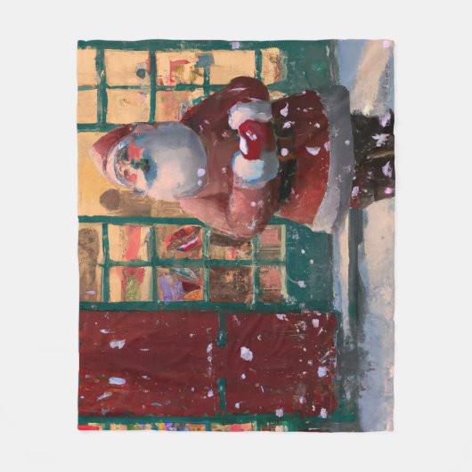 Sinterklaas voor Speelgoed AI Art Fleece Deken (Voorkant)
