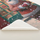 Sinterklaas voor Speelgoed AI Art Sherpa Deken (3/4)