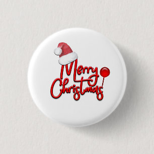 Sinterklaas voor vrolijk kerstfeest ronde button 3,2 cm