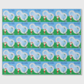 Sinterklaas voor zwembad Funny Custom Kerstmis Cadeaupapier (Vlak)