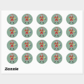 Sinterklaas Vrolijk Kerstfeest Deel 2 Ronde Sticker (Vel)