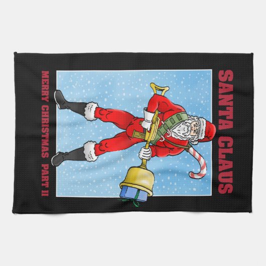 Sinterklaas Vrolijk Kerstfeest Deel 2 Theedoek (Horizontaal)