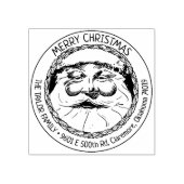 Sinterklaas Vrolijk Kerstfeest, Familie Retouradre Rubberstempel (Afrduk)