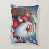 Sinterklaas Vrolijk Kerstfeest Gelukkig Nieuwjaar Accent Kussen (Achterkant (Verticaal))
