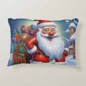 Sinterklaas Vrolijk Kerstfeest Gelukkig Nieuwjaar Accent Kussen (Achterkant)