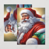 Sinterklaas Vrolijk Kerstfeest Gelukkig Nieuwjaar Briefkaart (Voorkant / Achterkant)