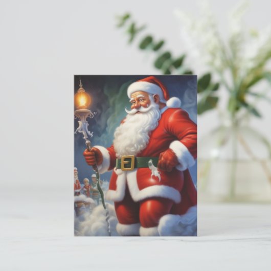 Sinterklaas Vrolijk Kerstfeest Gelukkig Nieuwjaar Briefkaart (Staand voorkant)