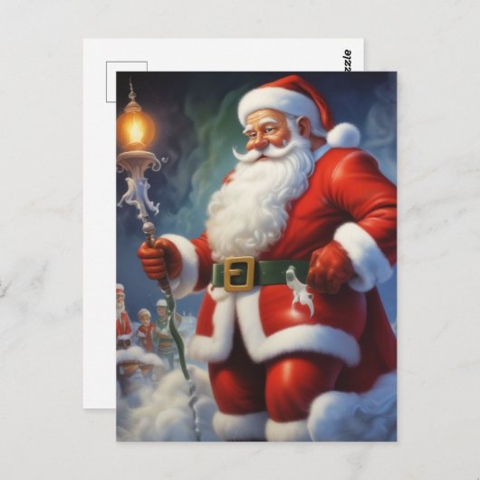 Sinterklaas Vrolijk Kerstfeest Gelukkig Nieuwjaar Briefkaart (Voorkant / Achterkant)