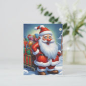 Sinterklaas Vrolijk Kerstfeest Gelukkig Nieuwjaar Briefkaart (Staand voorkant)