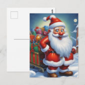 Sinterklaas Vrolijk Kerstfeest Gelukkig Nieuwjaar Briefkaart (Voorkant / Achterkant)