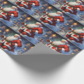 Sinterklaas Vrolijk Kerstfeest Gelukkig Nieuwjaar Cadeaupapier (Hoek)