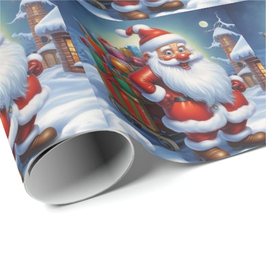 Sinterklaas Vrolijk Kerstfeest Gelukkig Nieuwjaar Cadeaupapier (Rol Hoek)