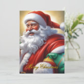 Sinterklaas Vrolijk Kerstfeest Gelukkig Nieuwjaar Feestdagenkaart (Staand voorkant)