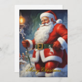 Sinterklaas Vrolijk Kerstfeest Gelukkig Nieuwjaar Feestdagenkaart (Voorkant / Achterkant)