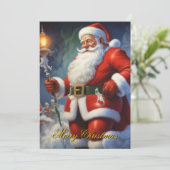 Sinterklaas Vrolijk Kerstfeest Gelukkig Nieuwjaar Feestdagenkaart (Staand voorkant)