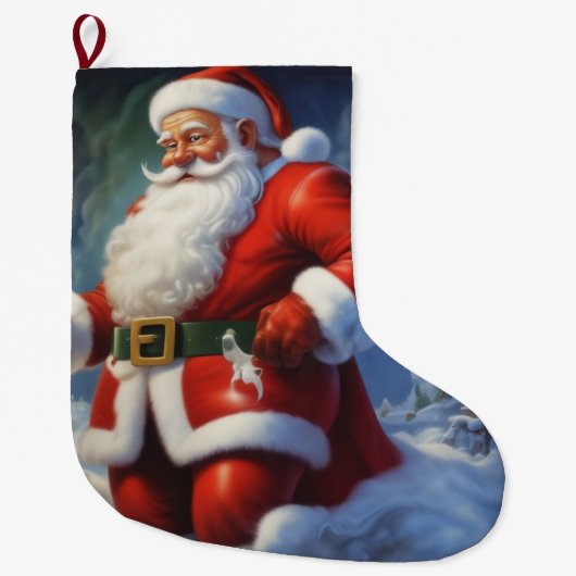 Sinterklaas Vrolijk Kerstfeest Gelukkig Nieuwjaar Grote Kerstsok (Voorkant)