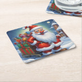 Sinterklaas Vrolijk Kerstfeest Gelukkig Nieuwjaar Kartonnen Onderzetters (Schuin)