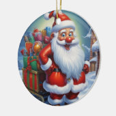 Sinterklaas Vrolijk Kerstfeest Gelukkig Nieuwjaar Keramisch Ornament (Links)