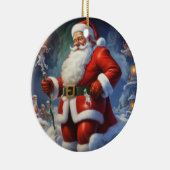 Sinterklaas Vrolijk Kerstfeest Gelukkig Nieuwjaar Keramisch Ornament (Rechts)