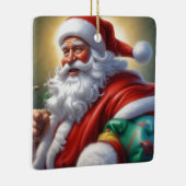 Sinterklaas Vrolijk Kerstfeest Gelukkig Nieuwjaar Keramisch Ornament (Rechts)