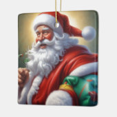 Sinterklaas Vrolijk Kerstfeest Gelukkig Nieuwjaar Keramisch Ornament (Links)
