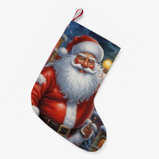 Sinterklaas Vrolijk Kerstfeest Gelukkig Nieuwjaar Kleine Kerstsok (Voorkant (Hangend))