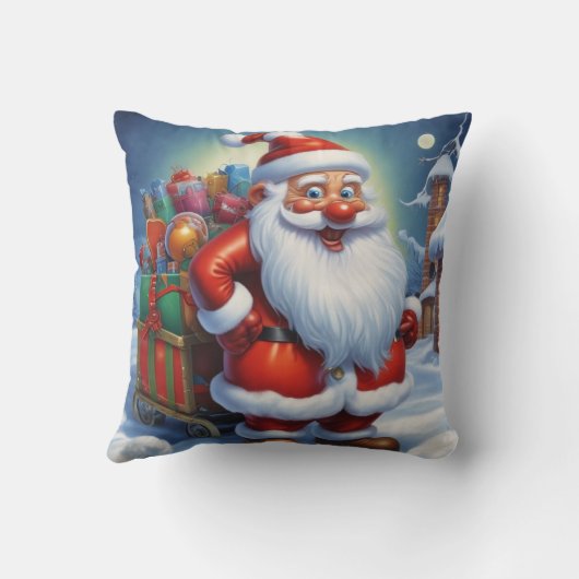 Sinterklaas Vrolijk Kerstfeest Gelukkig Nieuwjaar Kussen (Achterkant)