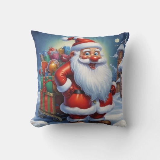 Sinterklaas Vrolijk Kerstfeest Gelukkig Nieuwjaar Kussen (Voorkant)