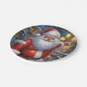 Sinterklaas Vrolijk Kerstfeest Gelukkig Nieuwjaar Papieren Bordje (Gekanteld)