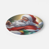 Sinterklaas Vrolijk Kerstfeest Gelukkig Nieuwjaar Papieren Bordje (Gekanteld)