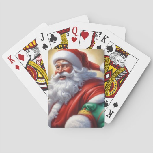 Sinterklaas Vrolijk Kerstfeest Gelukkig Nieuwjaar Pokerkaarten (Achterkant)