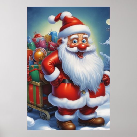 Sinterklaas Vrolijk Kerstfeest Gelukkig Nieuwjaar Poster (Voorkant)