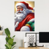 Sinterklaas Vrolijk Kerstfeest Gelukkig Nieuwjaar Poster (Thuiskantoor)