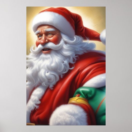 Sinterklaas Vrolijk Kerstfeest Gelukkig Nieuwjaar Poster (Voorkant)