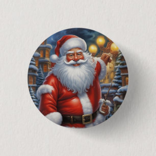 Sinterklaas Vrolijk Kerstfeest Gelukkig Nieuwjaar Ronde Button 3,2 Cm