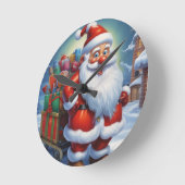 Sinterklaas Vrolijk Kerstfeest Gelukkig Nieuwjaar Ronde Klok (Hoek)