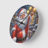 Sinterklaas Vrolijk Kerstfeest Gelukkig Nieuwjaar Ronde Klok (Hoek)