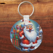 Sinterklaas Vrolijk Kerstfeest Gelukkig Nieuwjaar Sleutelhanger (Achterkant)