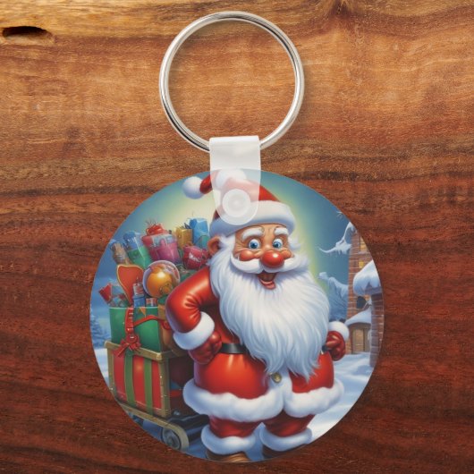 Sinterklaas Vrolijk Kerstfeest Gelukkig Nieuwjaar Sleutelhanger (Achterkant)