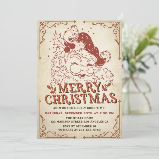  Sinterklaas Vrolijk Kerstfeest Kaart (Staand voorkant)