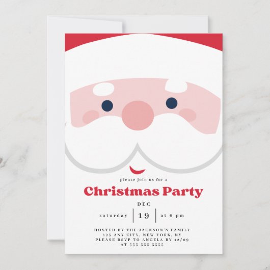 Sinterklaas Vrolijk Kerstfeest Kaart (Voorkant)