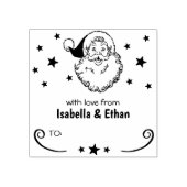 Sinterklaas Vrolijk Kerstfeest, Paar Label Rubberstempel (Afrduk)