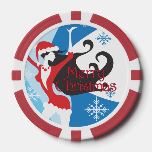 Sinterklaas - Vrolijk kerstfeest Poker Chips (Voorkant)