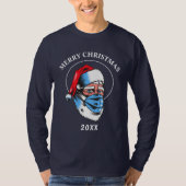 Sinterklaas Vrolijk Kerstmis Masker Fun Humerous T-shirt (Voorkant)